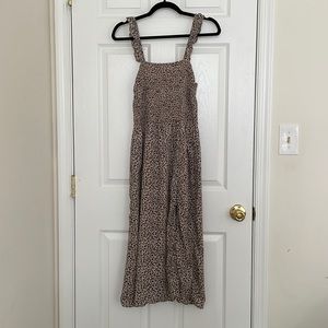 EUC Medium Abercrombie & Fitch Leopard smocked midi dress